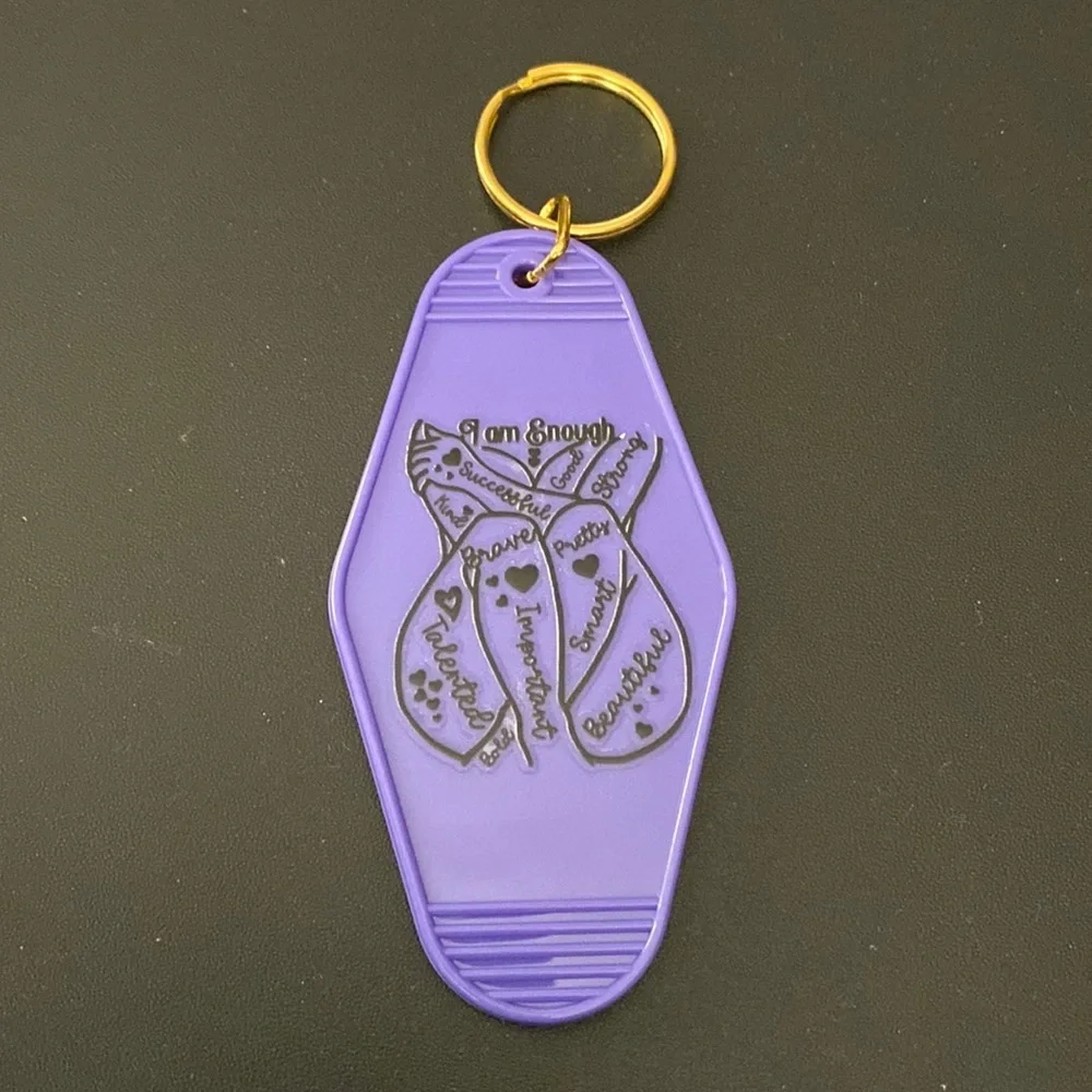 I Am Enough Motel Keychain